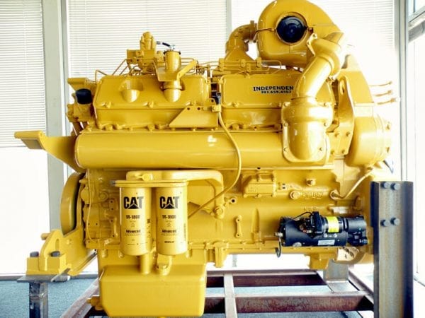 Side View of D10N Remanufactured CAT 3412 Diesel Engine