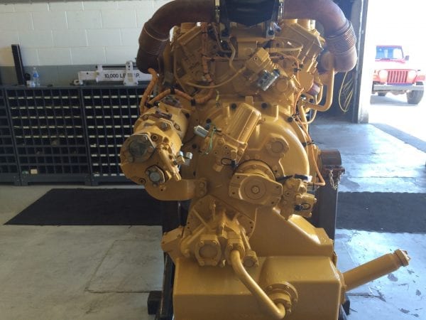 Rear View of 773E Remanufactured CAT 3412 Diesel Engine