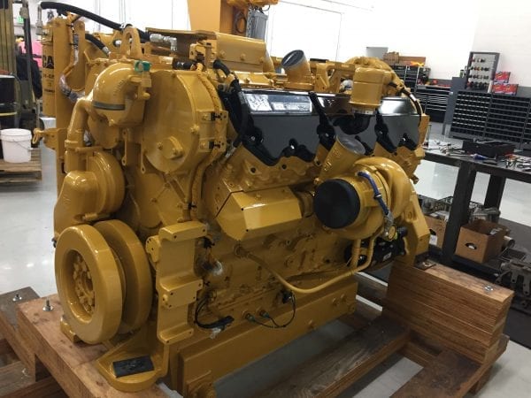 Side and Front View of 854K Remanufactured C32 ACERT CAT Engine