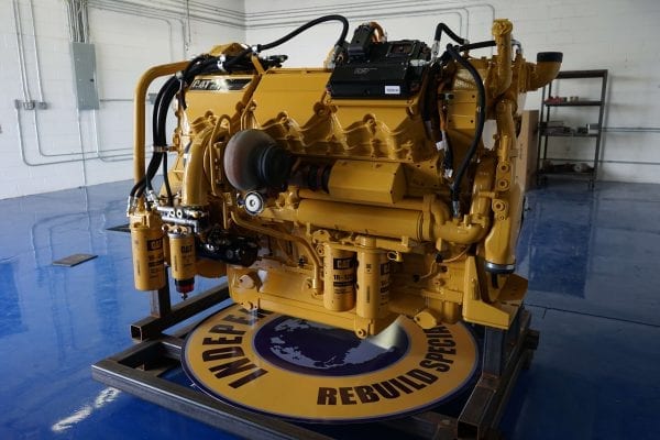 Back and Side View of TLD Remanufactured C32 ACERT Diesel Engine
