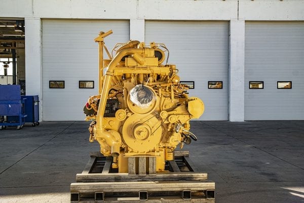Front View of 777D Remanufactured 3508 CAT Engine